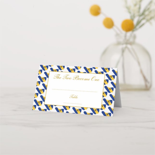 BARBADOS Customized Bröllop Firande Placeringskort (Framsida)