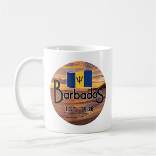 "Barbados Est. 1966-tums para-orange med Barbados- Kaffemugg