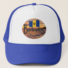 "Barbados Est. 1966-tums para-orange med Barbados- Keps