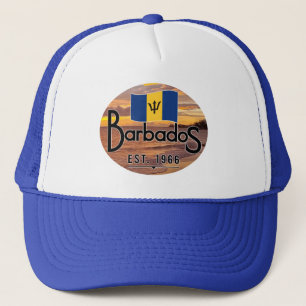 "Barbados Est. 1966-tums para-orange med Barbados- Keps