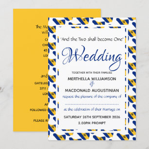 BARBADOS Firande-skriptet Personligt bröllp Inbjudningar