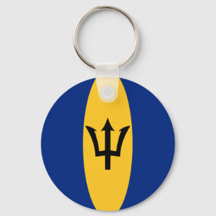Barbados Fisheye Flagga Keychain Nyckelring
