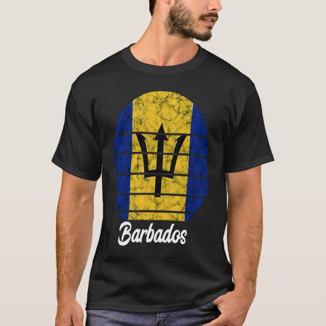 Barbados Flag Barbados Journey Barbadian Island T Shirt (Framsida)