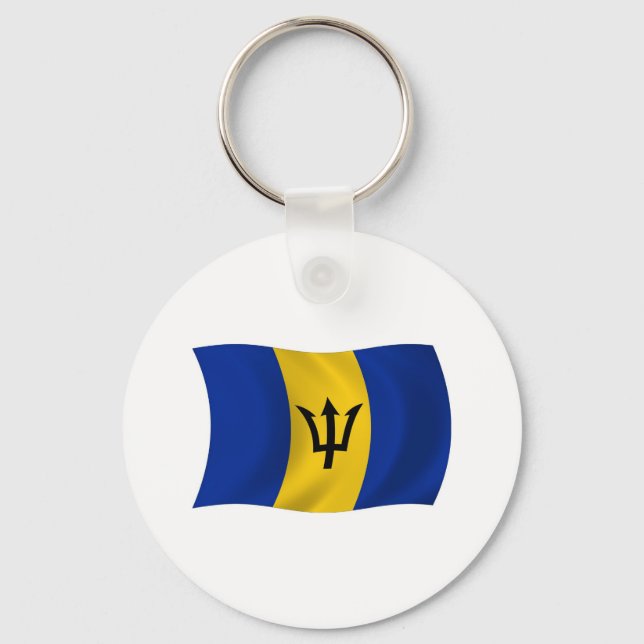 Barbados Flagg Nyckelring (Framsida)