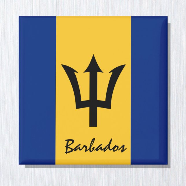 Barbados flagga & America helgdag/sportfantaster Magnet (Skapare uppladdad)