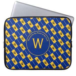 BARBADOS FLAGGA Anpassad bärbar dator med monogram Laptop Fodral
