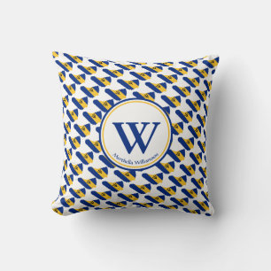 BARBADOS Flagga Anpassningsbar Monogram Bajan Kudde