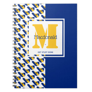 BARBADOS Flagga Anpassningsbar Monogram GET SAKER Anteckningsbok