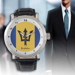 Barbados Flagga & Barbados trendig mode /design Armbandsur