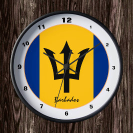 Barbados Flagga & Barbados trendig mode /design Rund Klocka