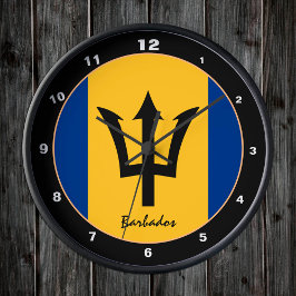 Barbados Flagga & Barbados trendig mode /design Rund Klocka