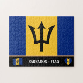 Barbados Flagga & Barbadosan land / Barbados Pussel