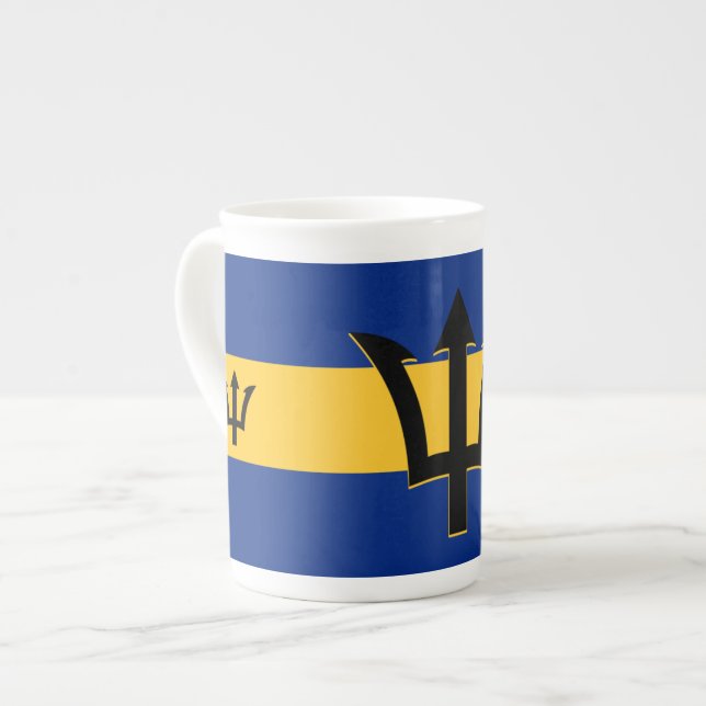 Barbados Flagga Benporslin Mugg (Framsida vänster)