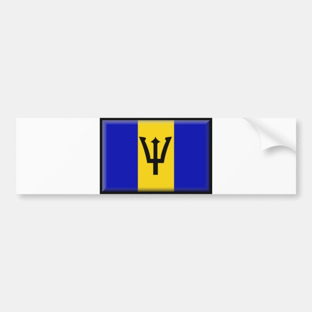 Barbados flagga bildekal (Framsidan)