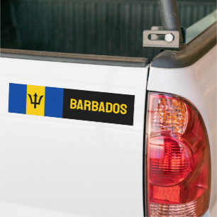 Barbados Flagga Bildekal
