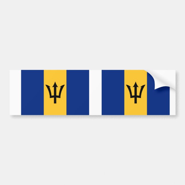 Barbados flagga bildekal (Framsidan)