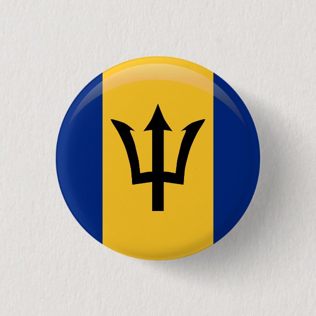 Barbados Flagga Button Knapp (Framsida)