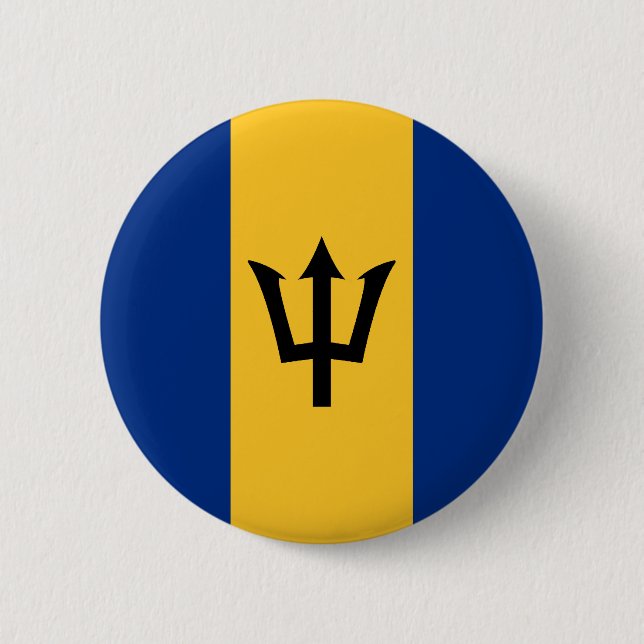Barbados Flagga Button Knapp (Framsida)