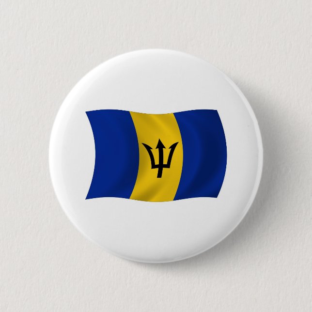 Barbados Flagga Button Knapp (Framsida)