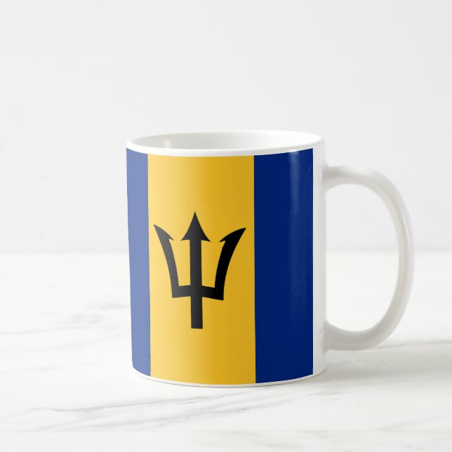 Barbados Flagga Ceramic Mugg (Höger)