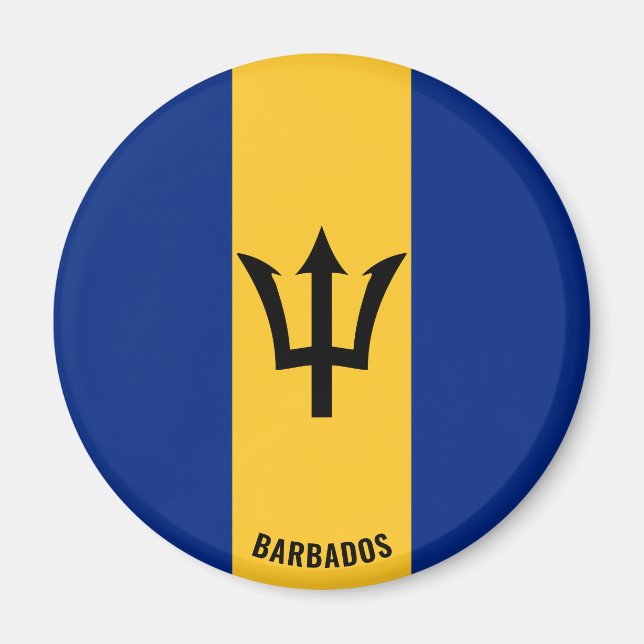 Barbados Flagga Charming Patriotic Magnet (Framsidan)