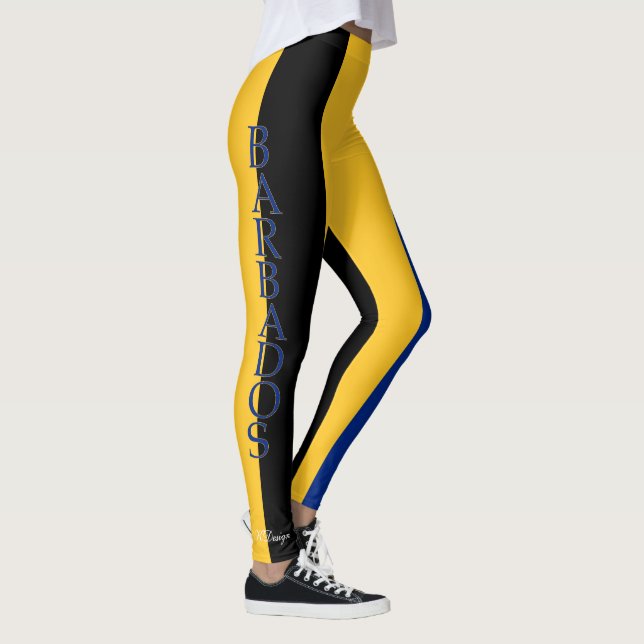 Barbados flagga färg Leggings (Höger)