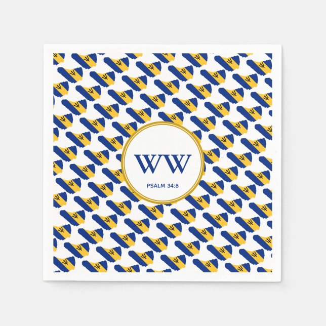 BARBADOS Flagga Firande Birthday Heritage Party Pappersservett (Framsidan)