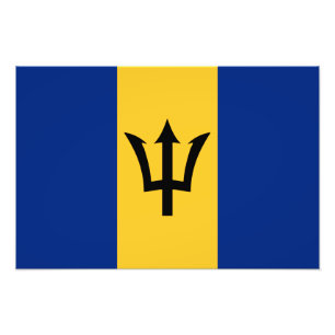 Barbados flagga fototryck