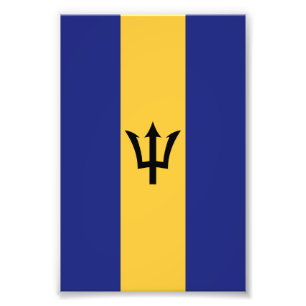 Barbados flagga fototryck