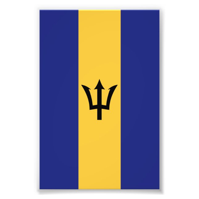 Barbados flagga fototryck (Framsidan)