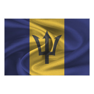 Barbados flagga fototryck