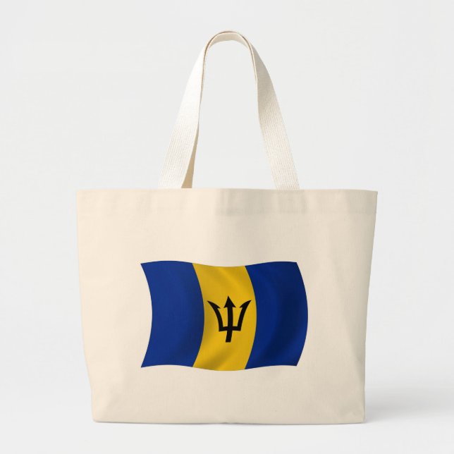 Barbados Flagga Handväskor Jumbo Tygkasse (Framsidan)