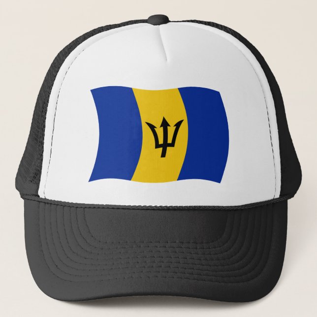 Barbados Flagga Hat Truckerkeps (Framsida)