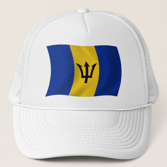 Barbados Flagga Hatt Truckerkeps (Framsida)