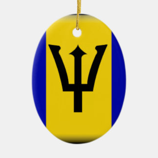 Barbados flagga julgransprydnad keramik