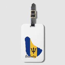 Barbados Flagga Karta Bagagebricka