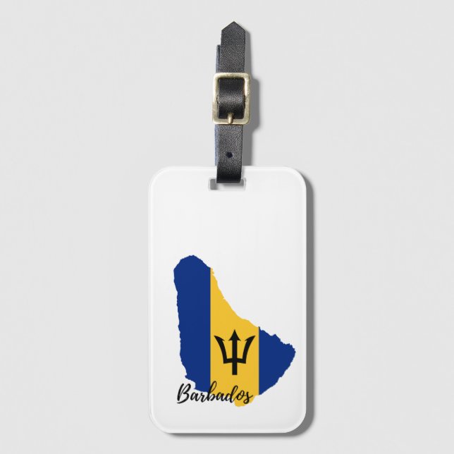 Barbados Flagga Karta Bagagebricka (Framsida vertikal)
