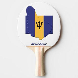 BARBADOS FLAGGA & KARTA PERSONLIG PINGISRACKET