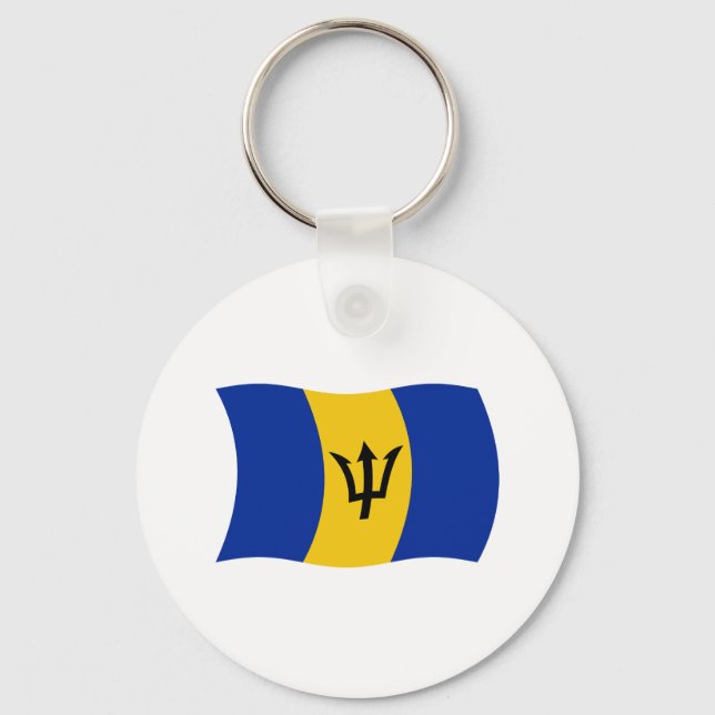 Barbados Flagga Keychain Nyckelring (Framsida)