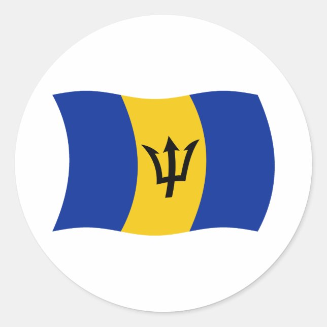Barbados Flagga Klistermärke (Framsida)