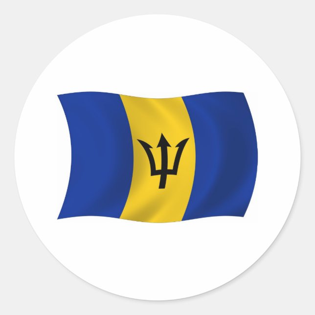 Barbados Flagga Klistermärke (Framsida)