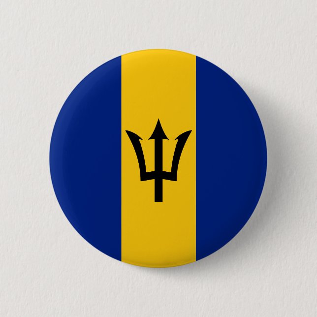 Barbados Flagga Knapp (Framsida)