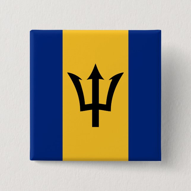 Barbados Flagga Knapp (Framsida)