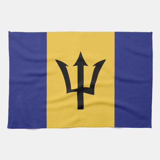 Barbados flagga kökshandduk (Horisontell)