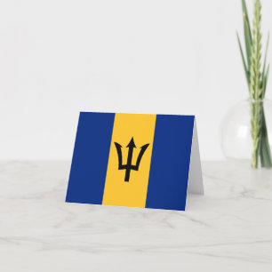 Barbados Flagga Kort