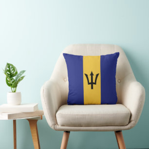 Barbados flagga kudde