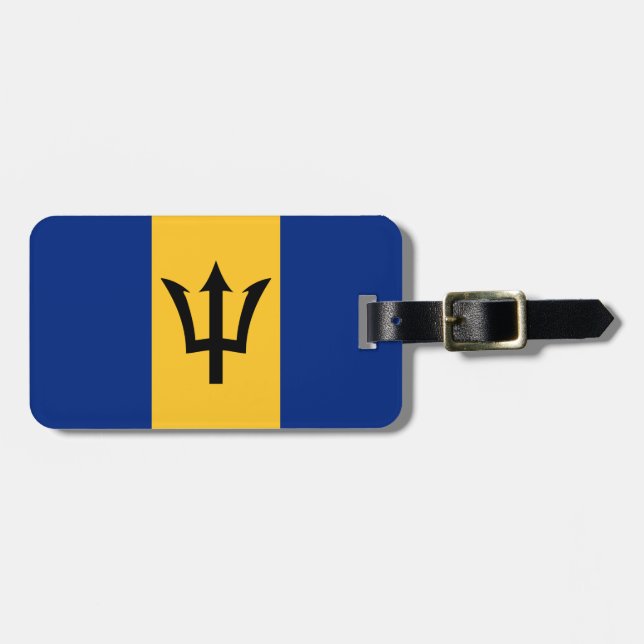 Barbados Flagga Luggage Tag Bagagebricka (Horisontell Framsida)