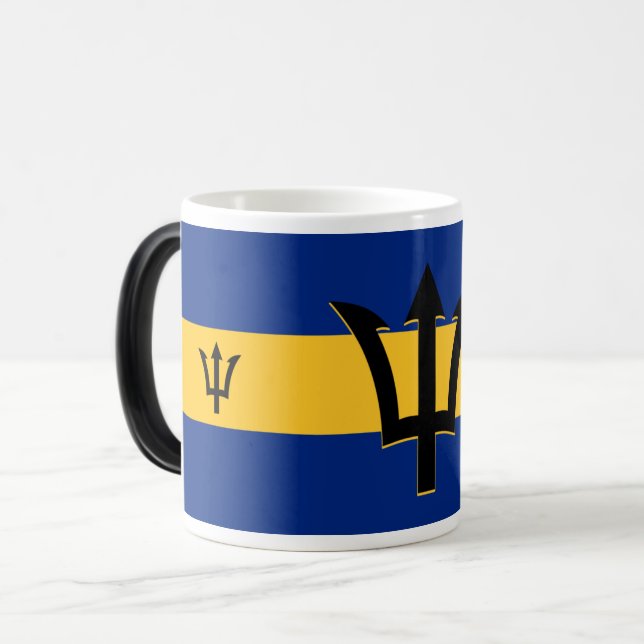 Barbados Flagga Magisk Mugg (Framsida vänster)