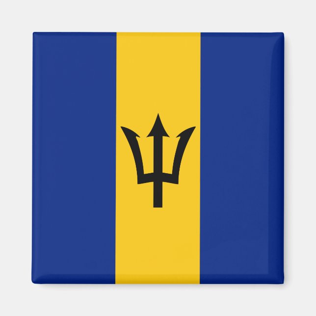 Barbados Flagga Magnet (Framsidan)