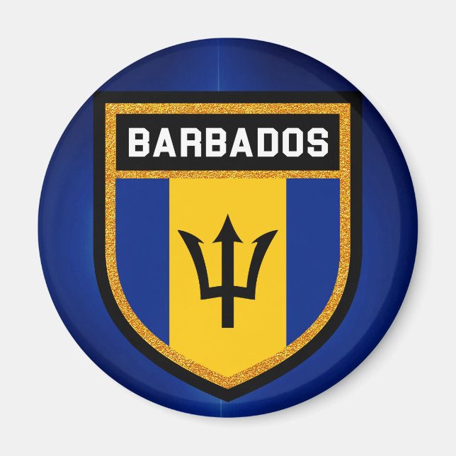 Barbados Flagga Magnet (Framsidan)